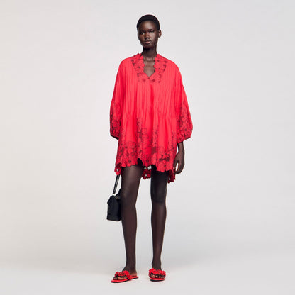 Mini dress with floral details | Sandro