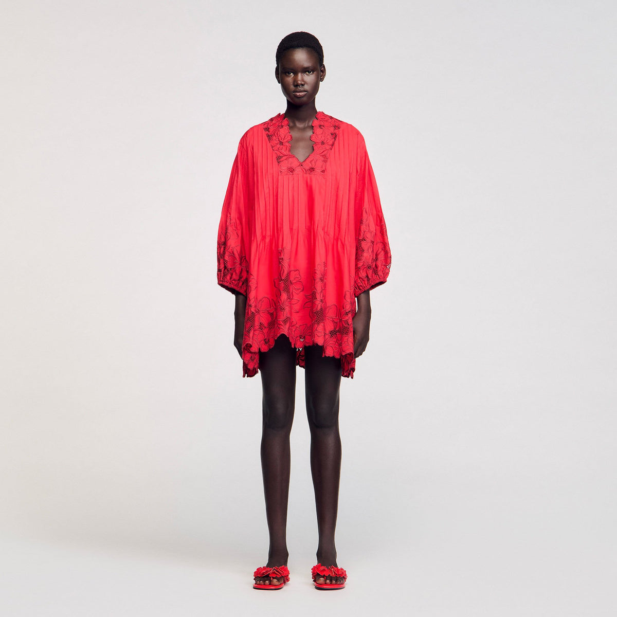Mini dress with floral details | Sandro
