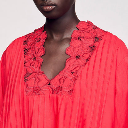 Mini dress with floral details | Sandro