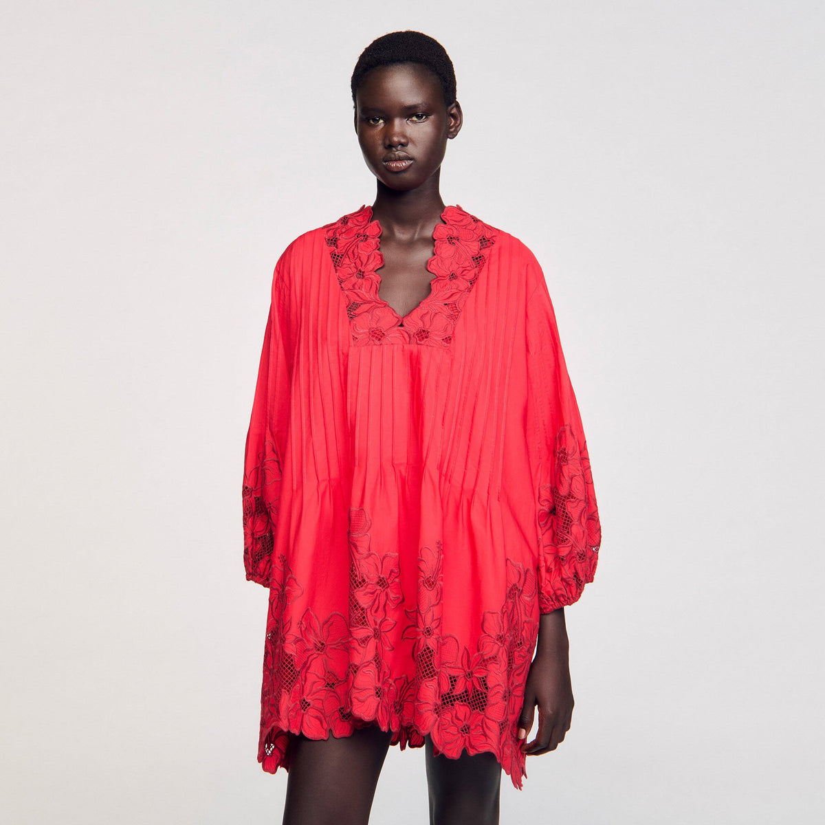 Mini dress with floral details | Sandro