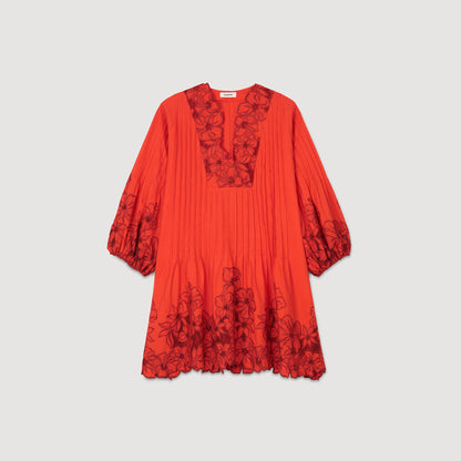 Mini dress with floral details | Sandro