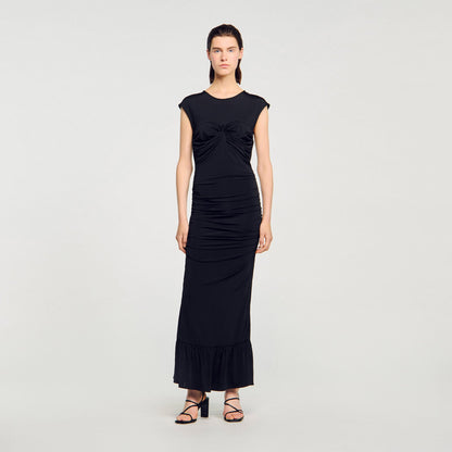 Draped maxi dress | Sandro