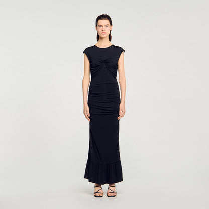 Draped maxi dress | Sandro