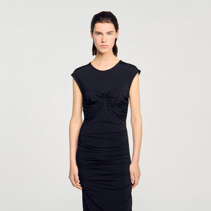 Draped maxi dress | Sandro
