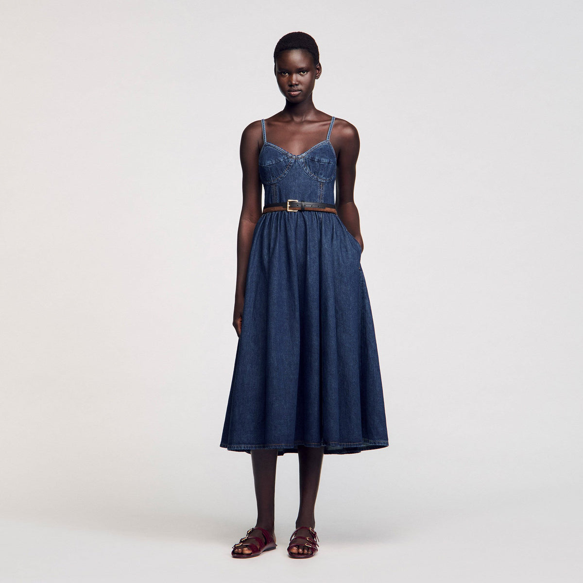 Midi denim dress | Sandro