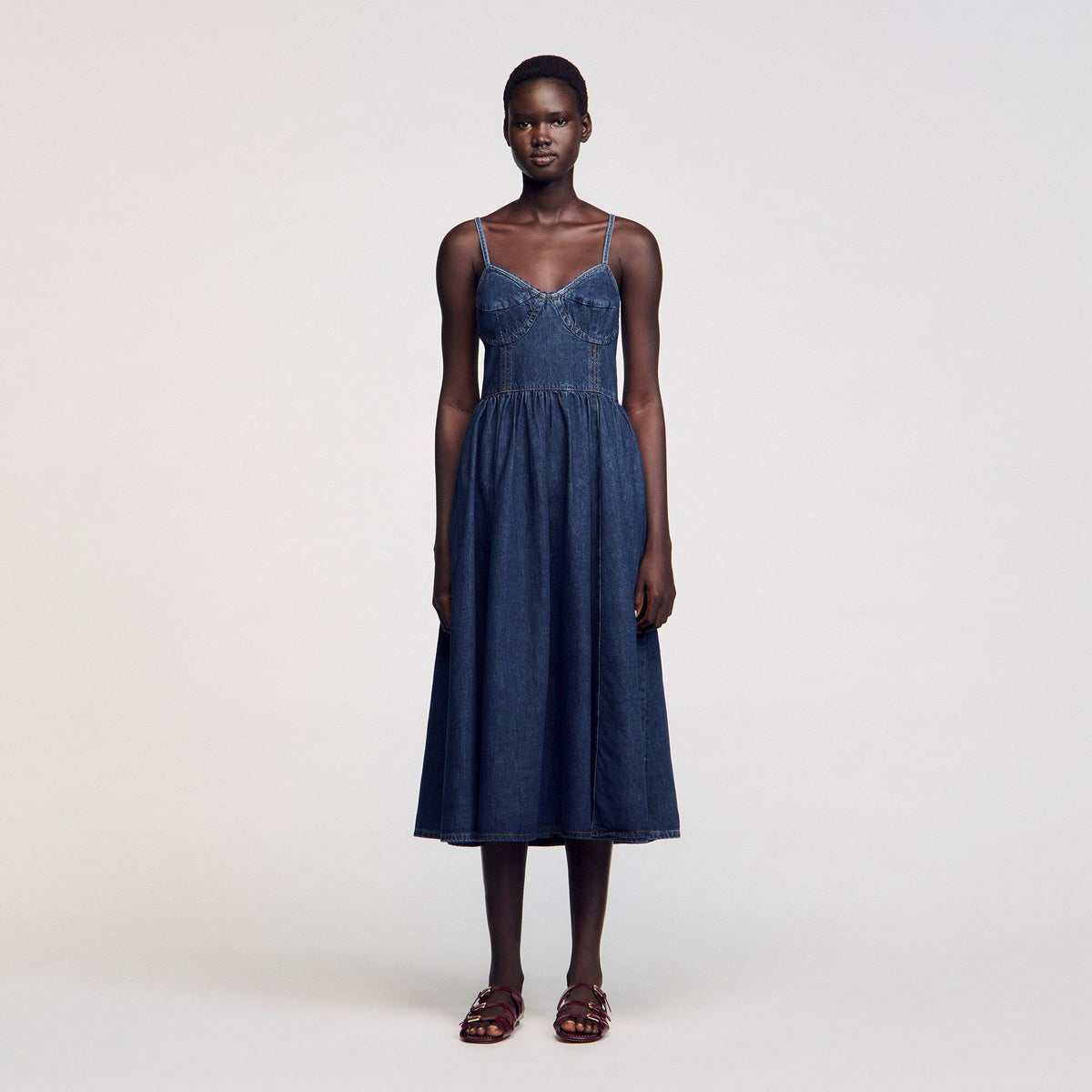 Midi denim dress | Sandro