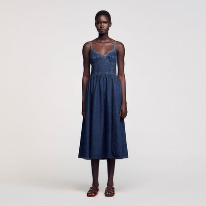 Midi denim dress | Sandro