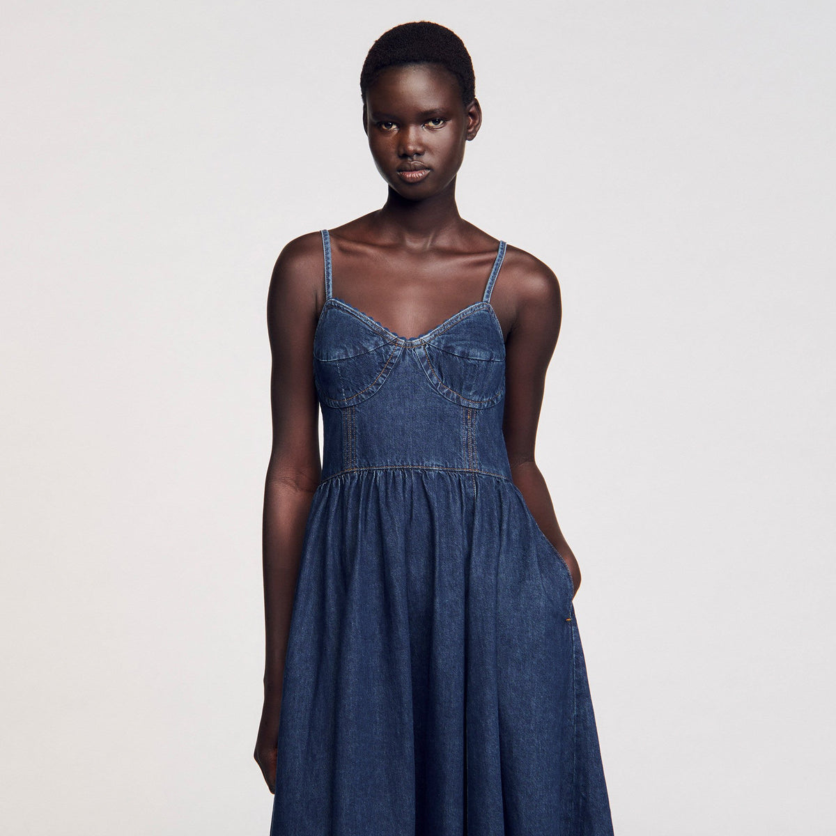 Midi denim dress | Sandro