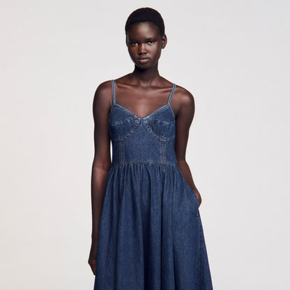 Midi denim dress | Sandro