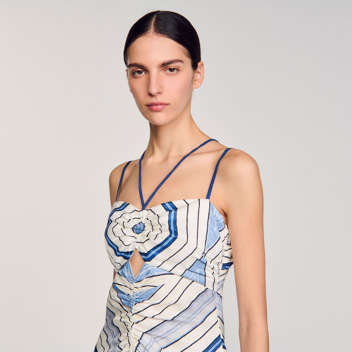 Spiral-motif maxi dress | Sandro