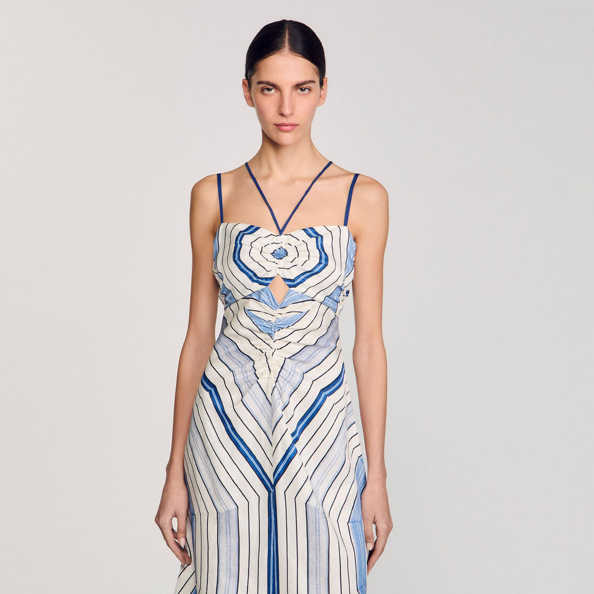 Spiral-motif maxi dress | Sandro
