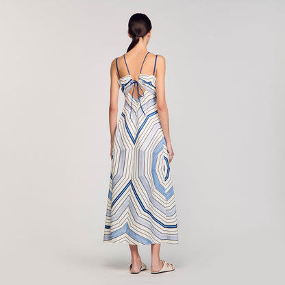 Spiral-motif maxi dress | Sandro