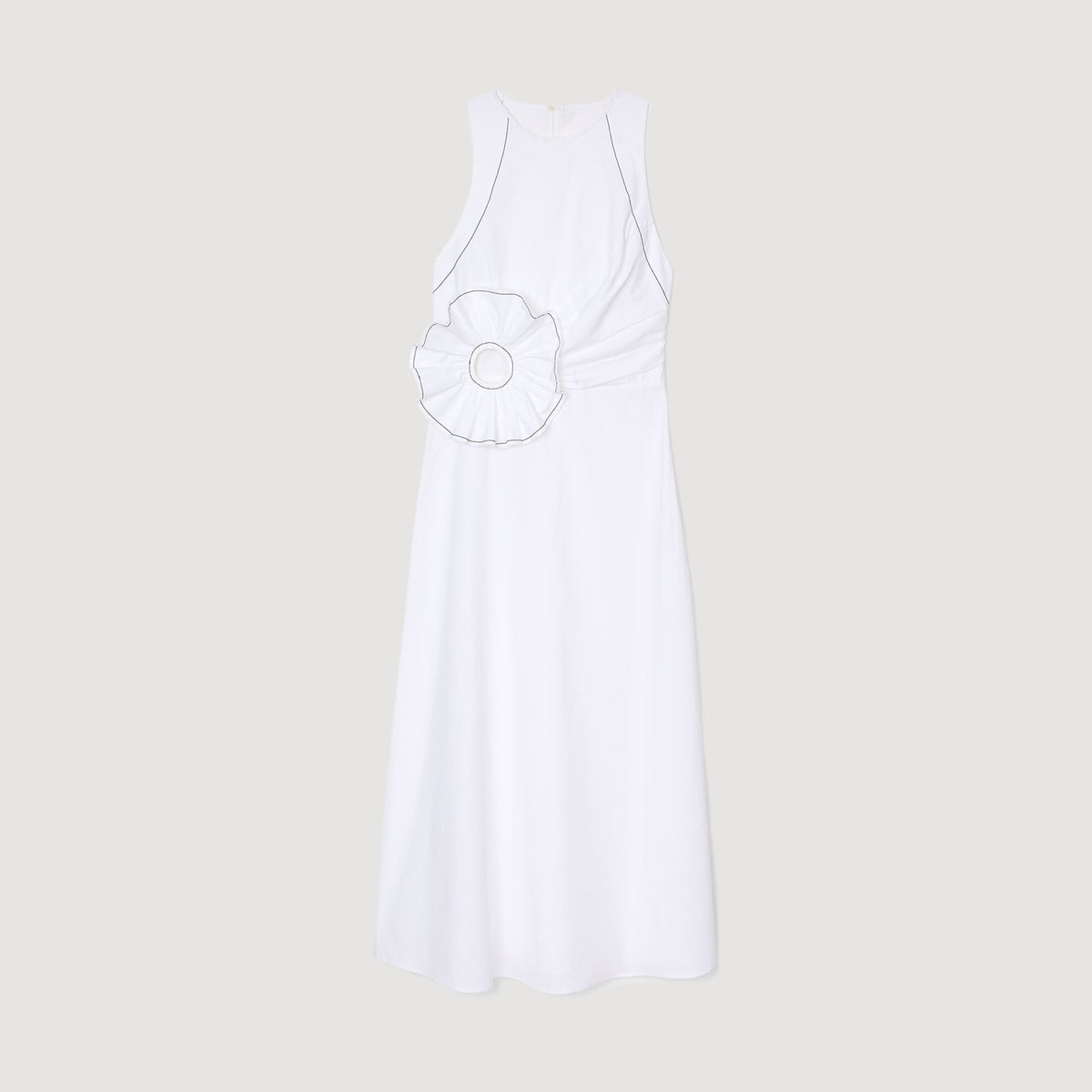 Ruffled sleeveless maxi dress | Sandro