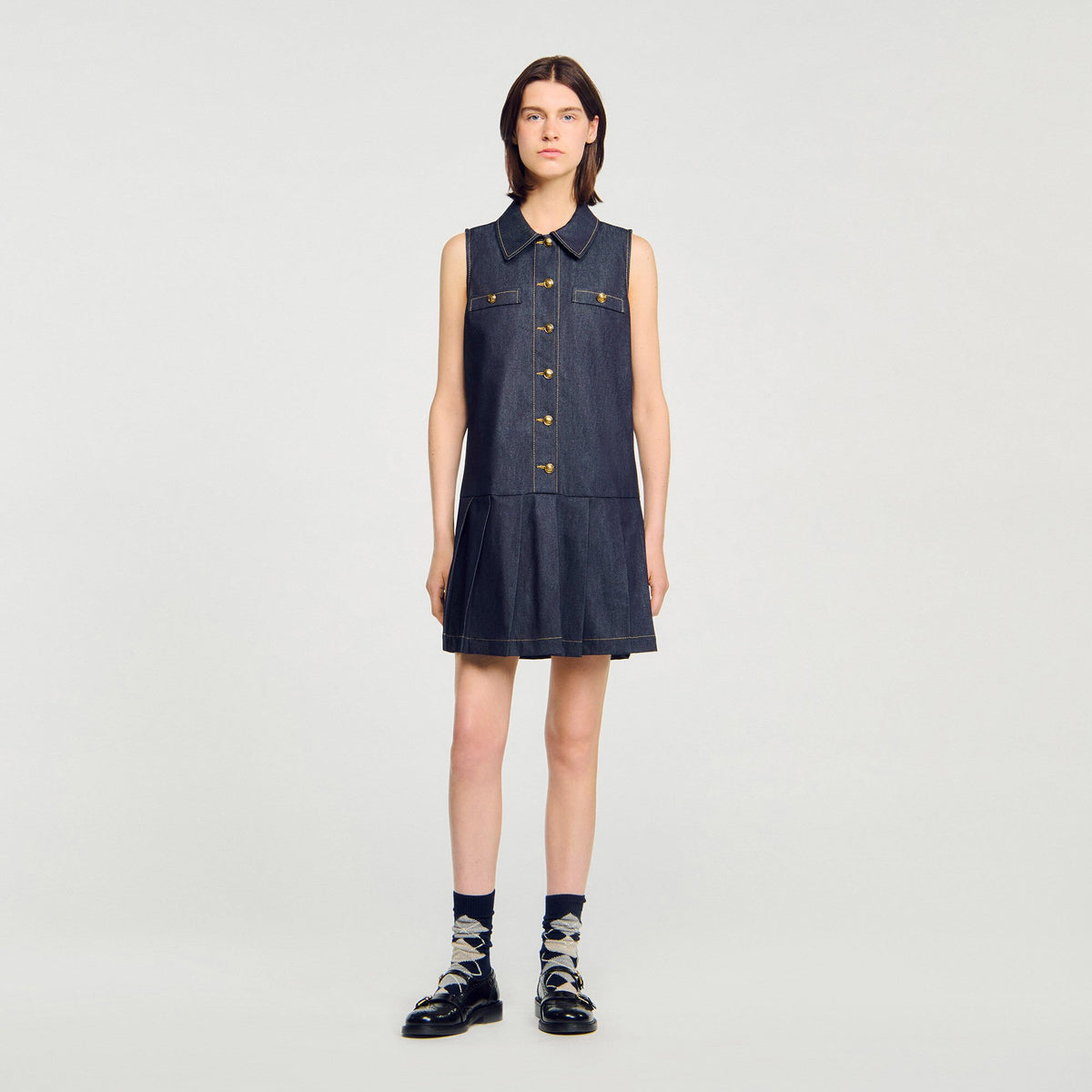 Mini denim dress | Sandro