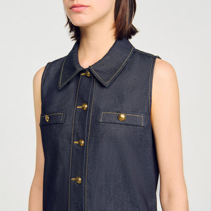 Mini denim dress | Sandro