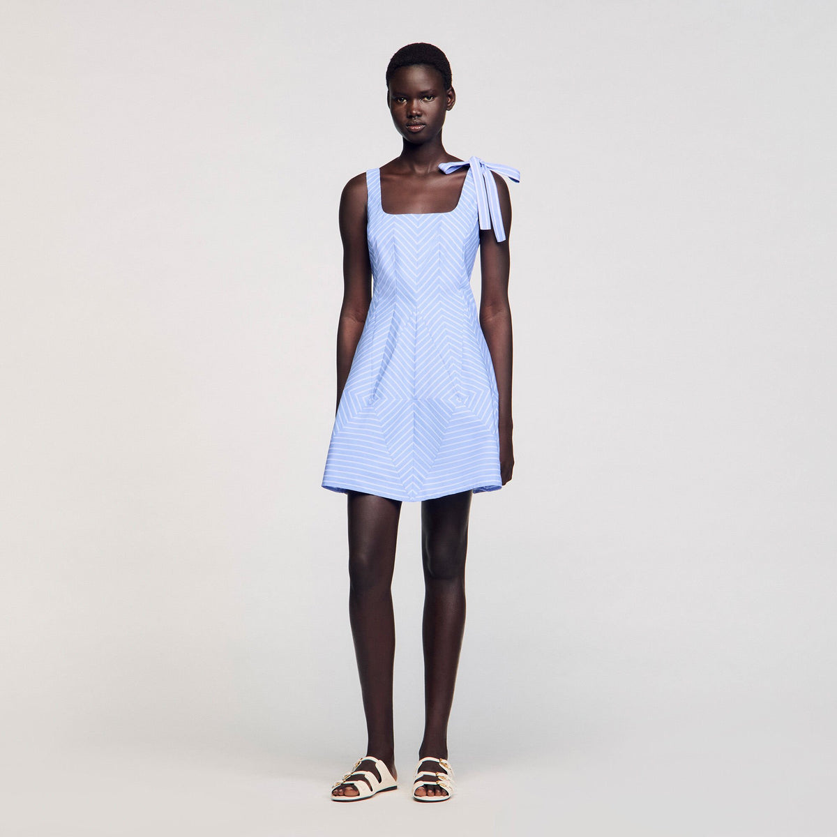 Mini striped dress | Sandro