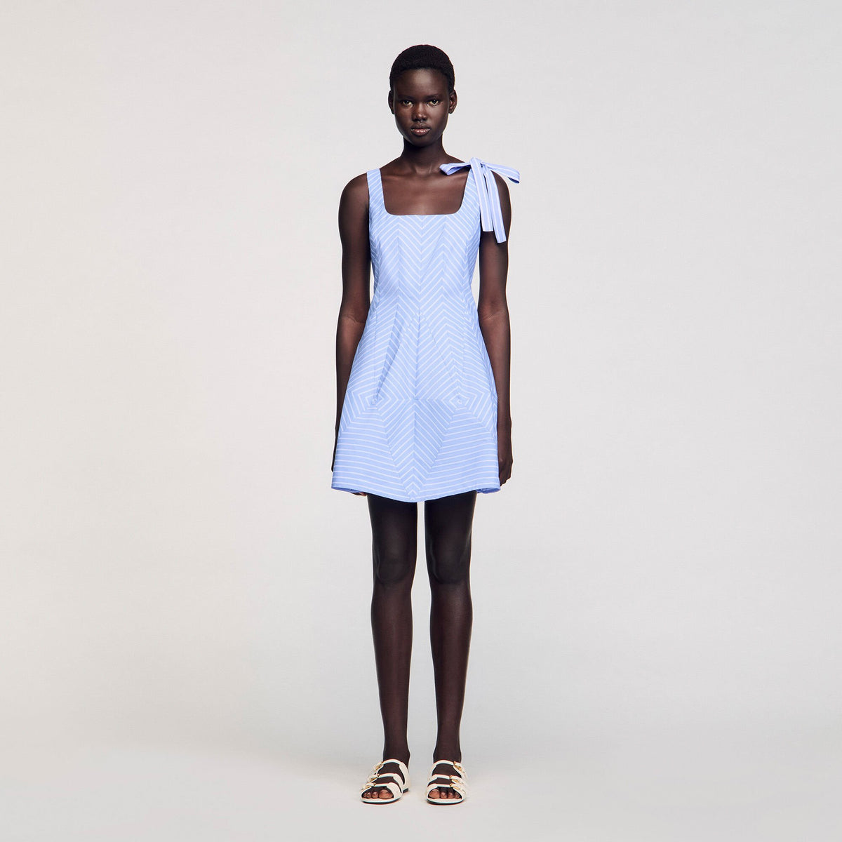 Mini striped dress | Sandro