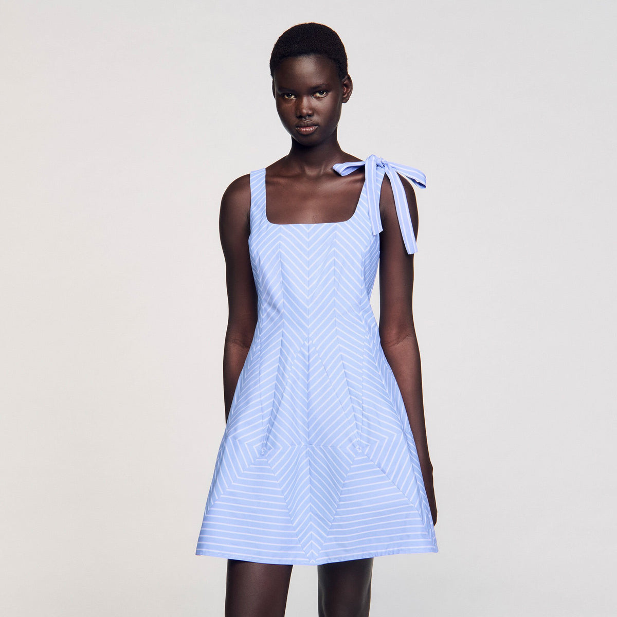 Mini striped dress | Sandro