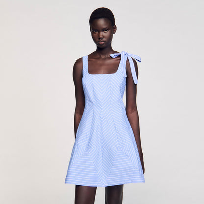 Mini striped dress | Sandro