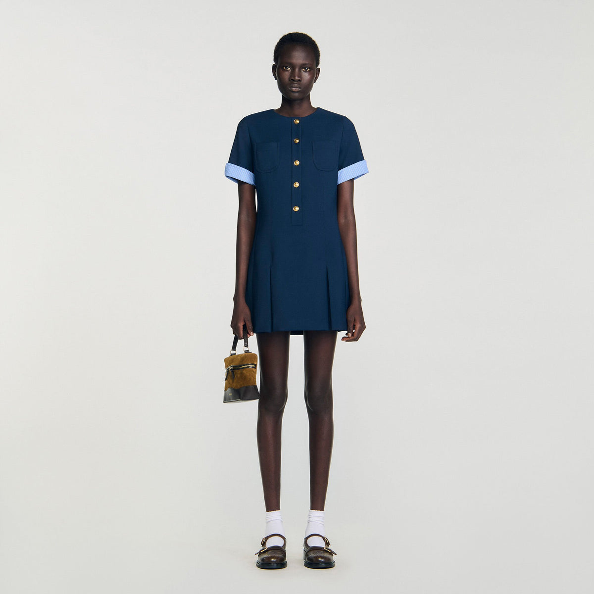 Mini pleated dress | Sandro