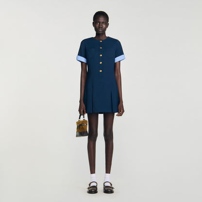 Mini pleated dress | Sandro