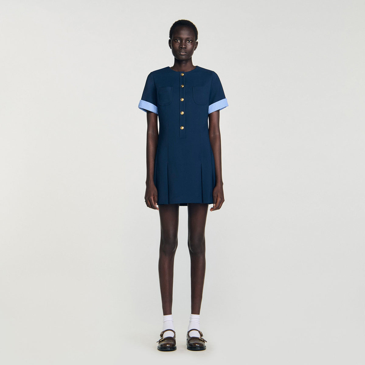 Mini pleated dress | Sandro