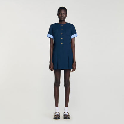 Mini pleated dress | Sandro