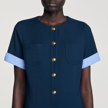 Mini pleated dress | Sandro