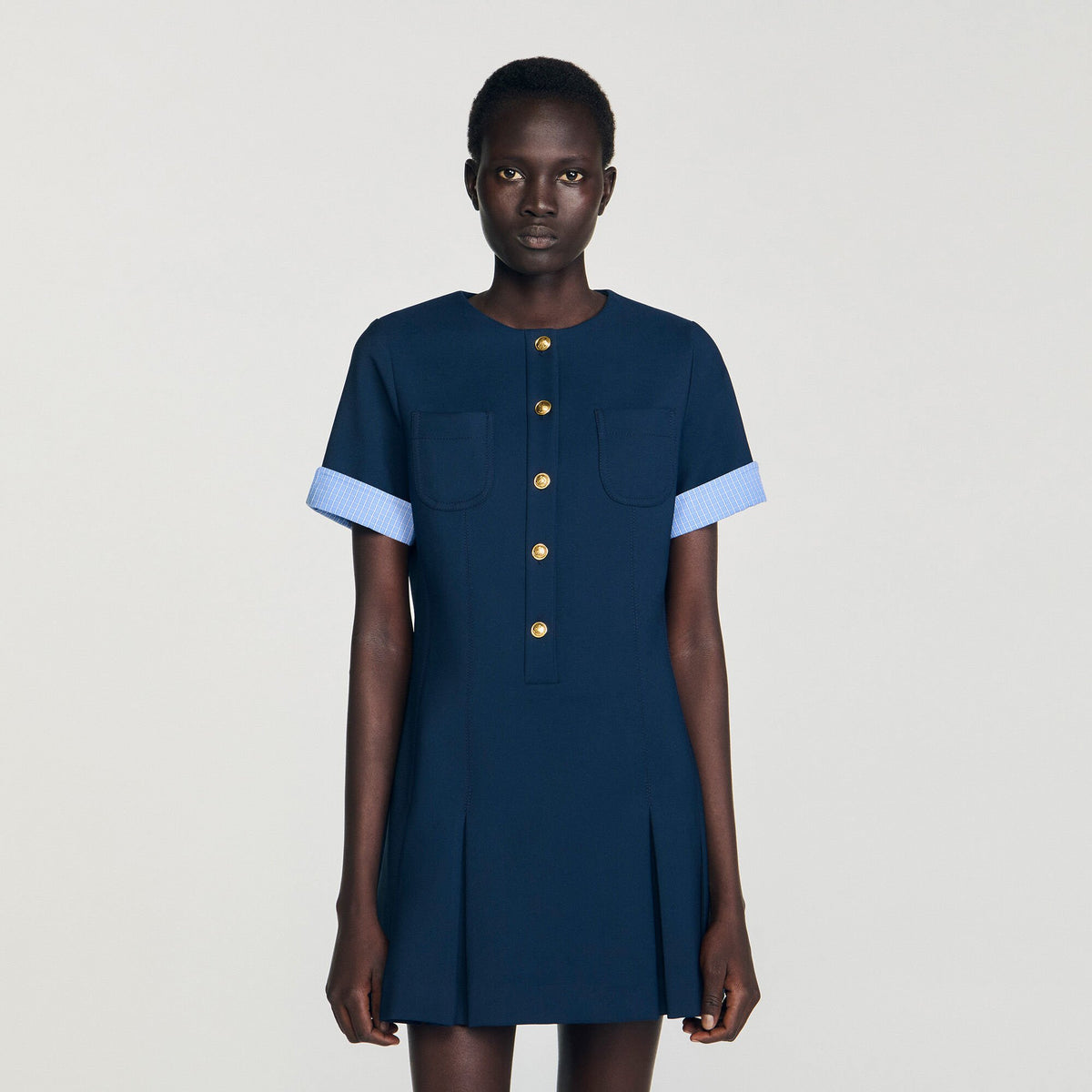 Mini pleated dress | Sandro