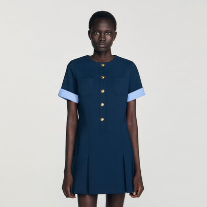 Mini pleated dress | Sandro