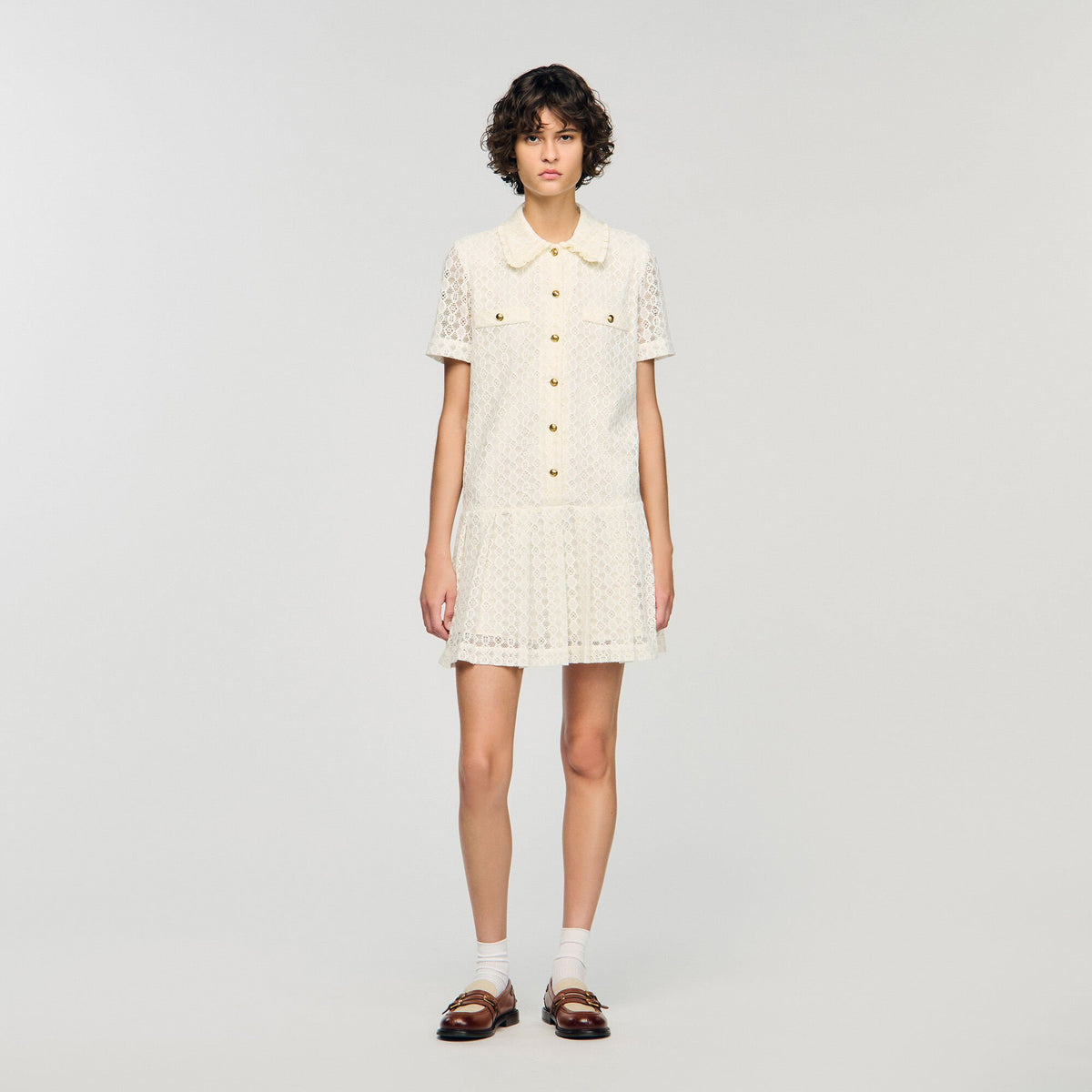Mini lace dress | Sandro