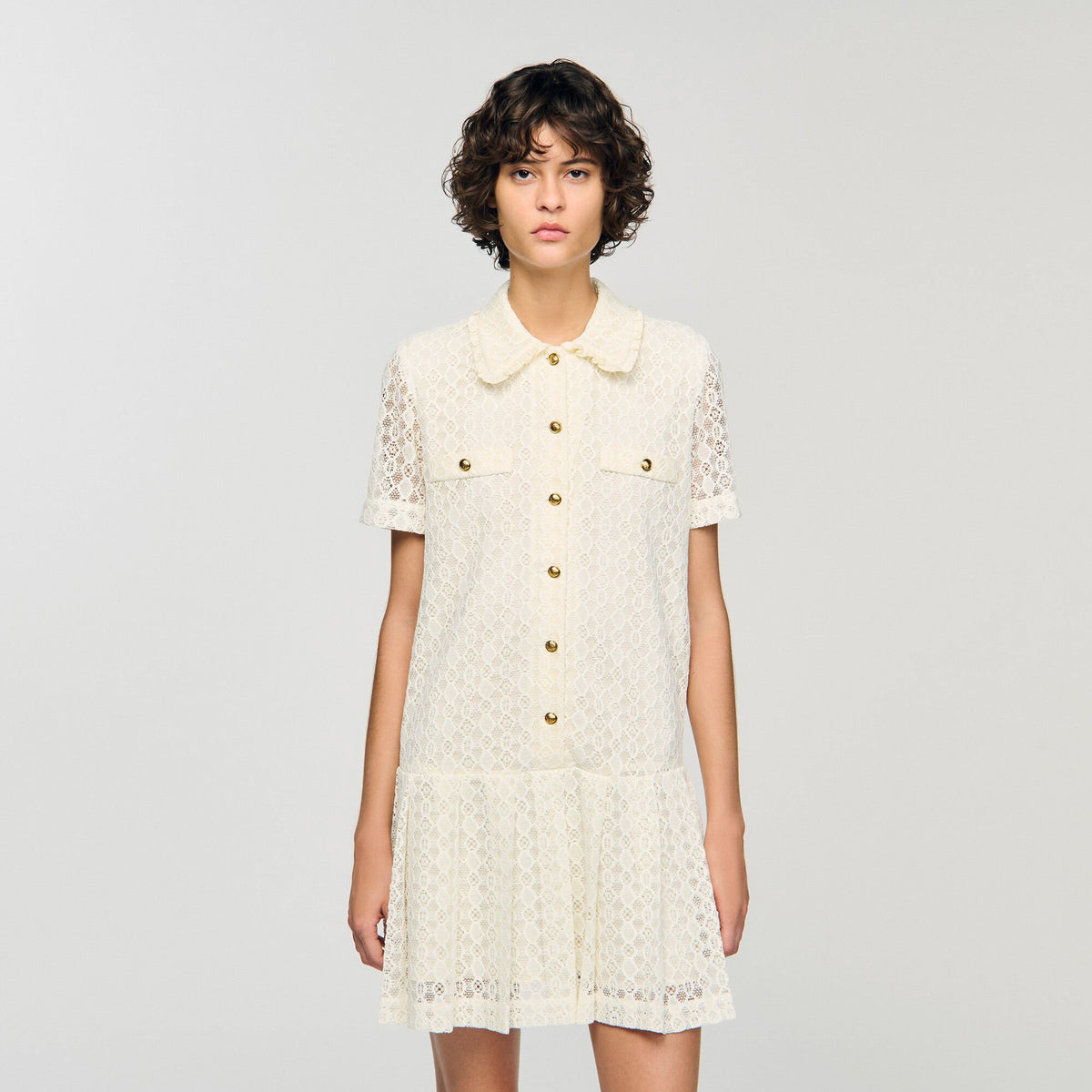 Mini lace dress | Sandro