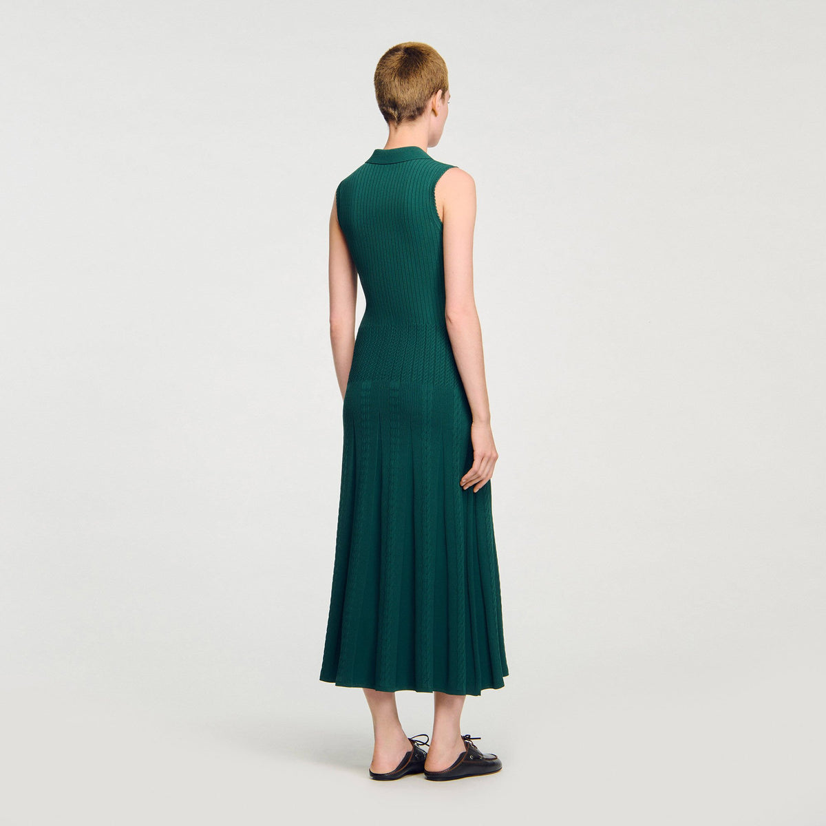 Knit dress with polo neck | Sandro