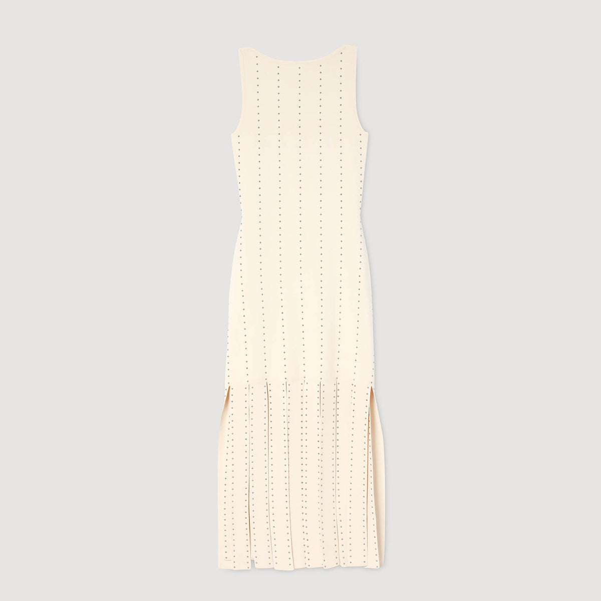 Fringed knit maxi dress | Sandro