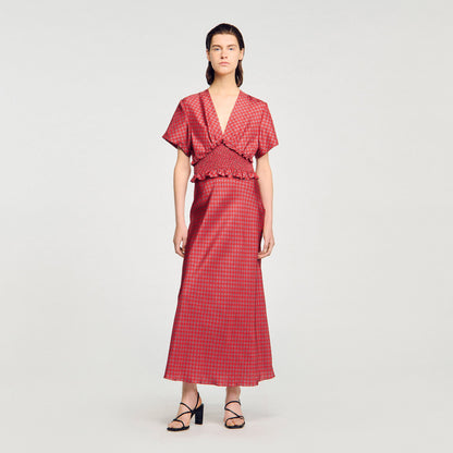 Scarf print maxi dress | Sandro