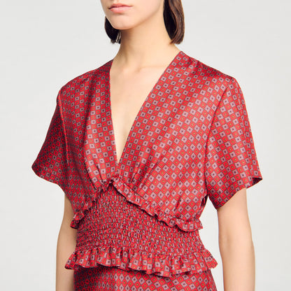 Scarf print maxi dress | Sandro
