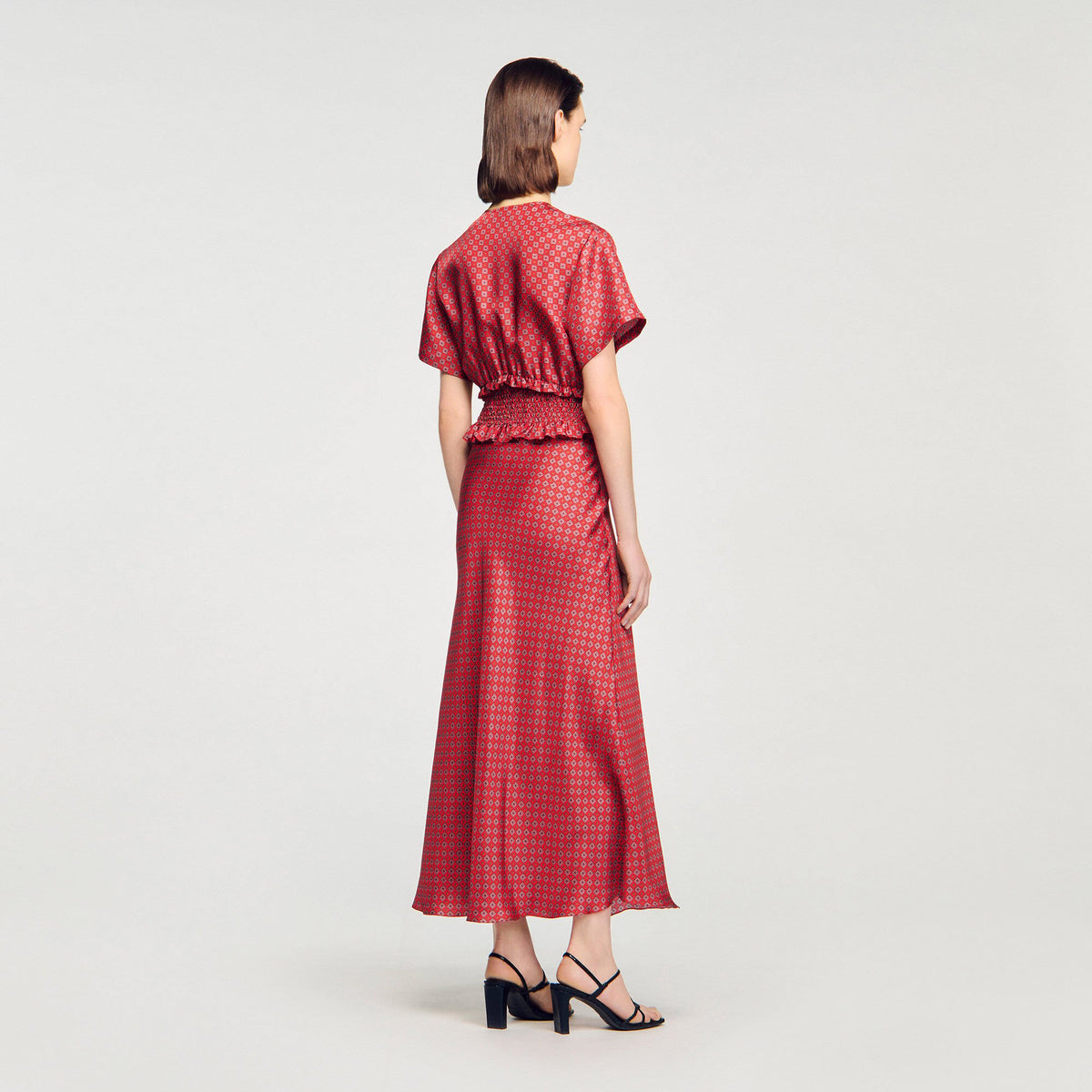 Scarf print maxi dress | Sandro