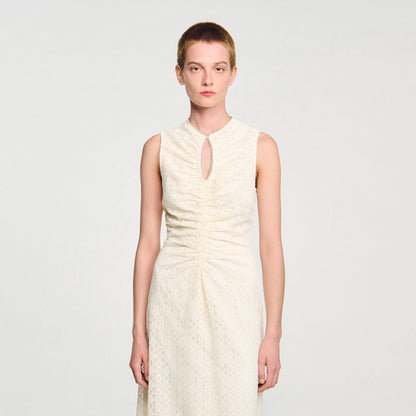 Lace keyhole maxi dress | Sandro