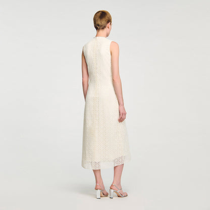 Lace keyhole maxi dress | Sandro