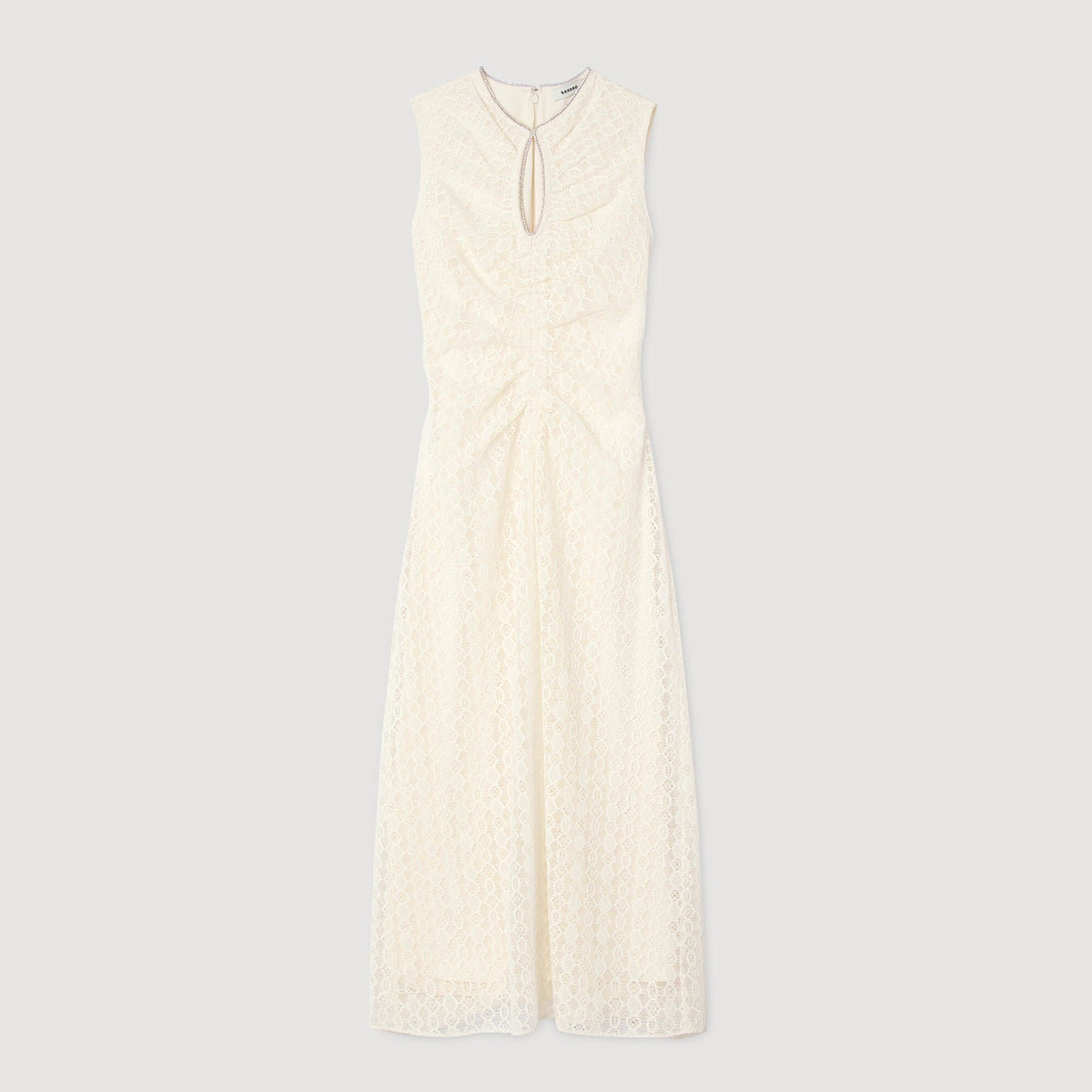 Lace keyhole maxi dress | Sandro