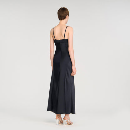 Satin-effect maxi dress | Sandro