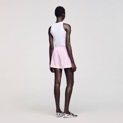 Rhinestone striped shorts | Sandro