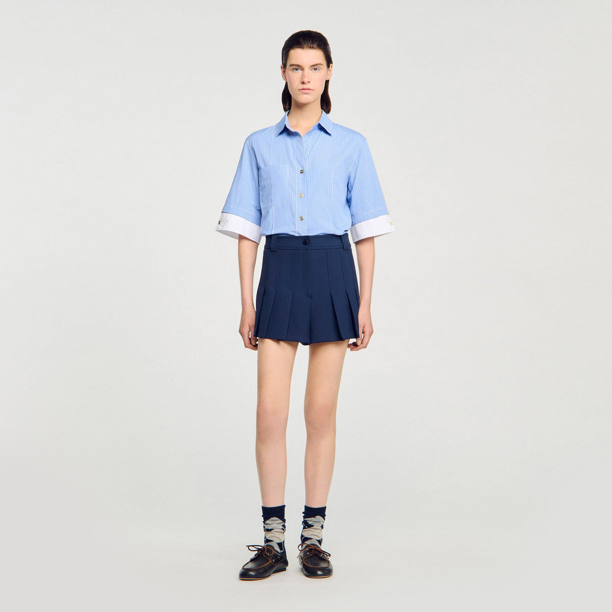 Tailored pleated shorts | Sandro