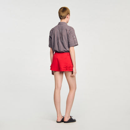 Flared ruffled shorts | Sandro