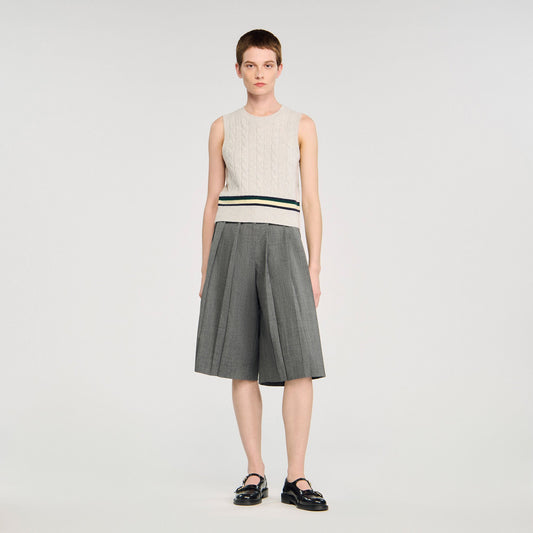 Pleated long shorts | Sandro