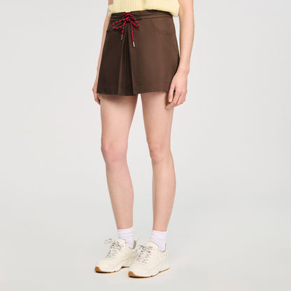 Drawstring pleated skort | Sandro
