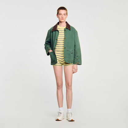Striped knit shorts | Sandro