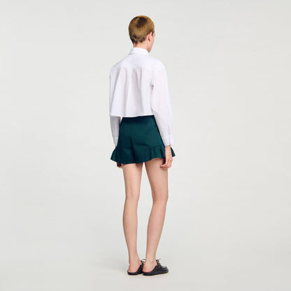 Flared ruffled shorts | Sandro