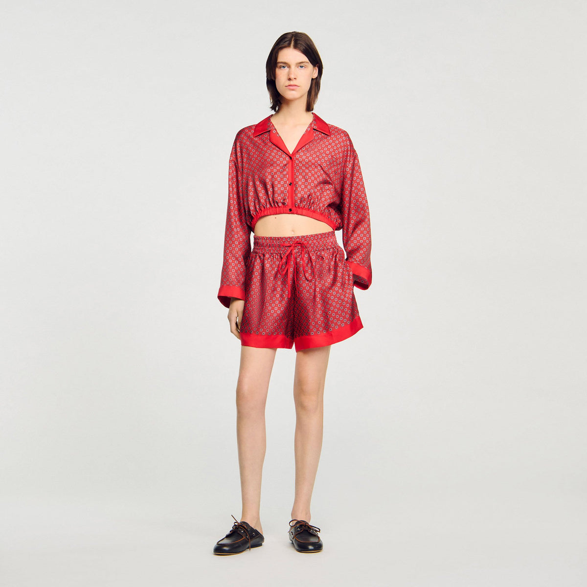 Scarf print shorts | Sandro
