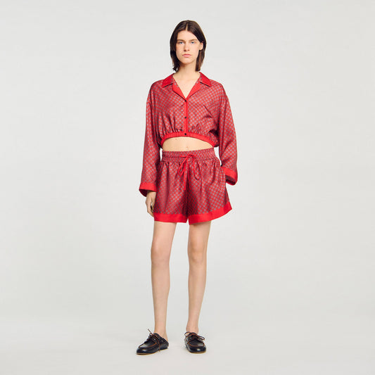 Scarf print shorts | Sandro